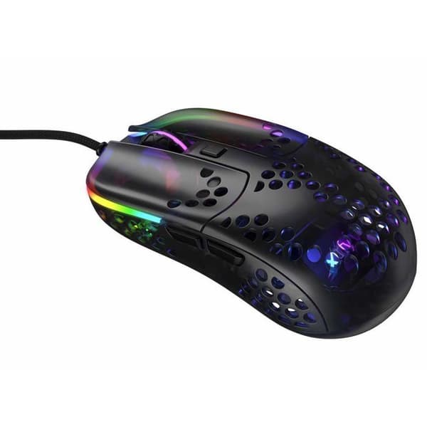 Trådbunden spelmus - XTRFY - MZ1 Zy's Rail - Svart (MZ1-RGB-BLACK-TP) Svart
