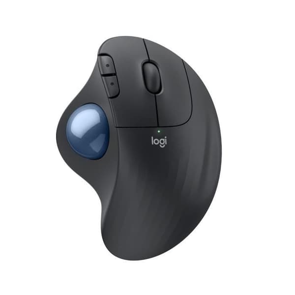 Ergonomisk mus - trådlös - Logitech - ERGO M575S - Grafit