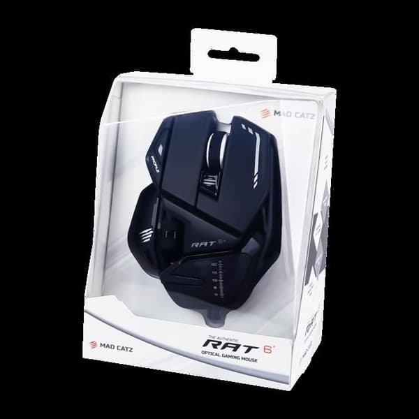 MADCATZ RAT 6+ Svart trådad spelmus - 11 knappar - LED RGB - 12000 DPI - Pixart PMW3360