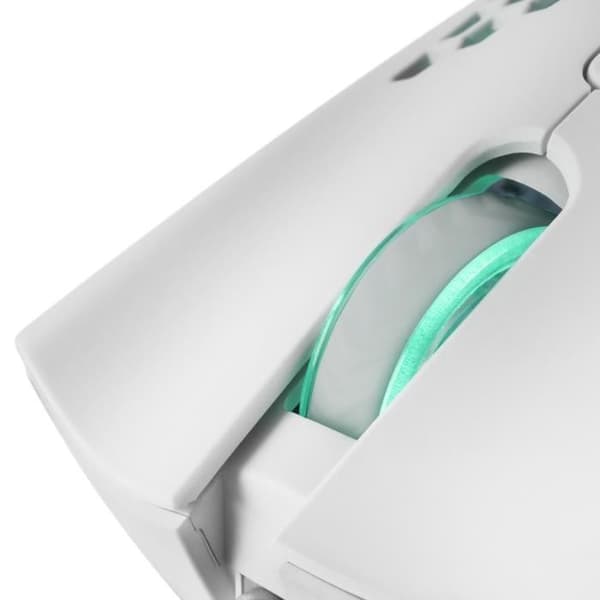 Mars Gaming MMEX Vit, RGB-spelmus, 32K DPI, fjäderkabel, optiska omkopplare