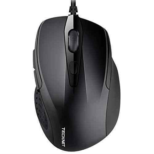 TECKNET Pro S2 högpresterande trådbunden USB-mus, 6 knappar, upp till 2000 dpi 600229