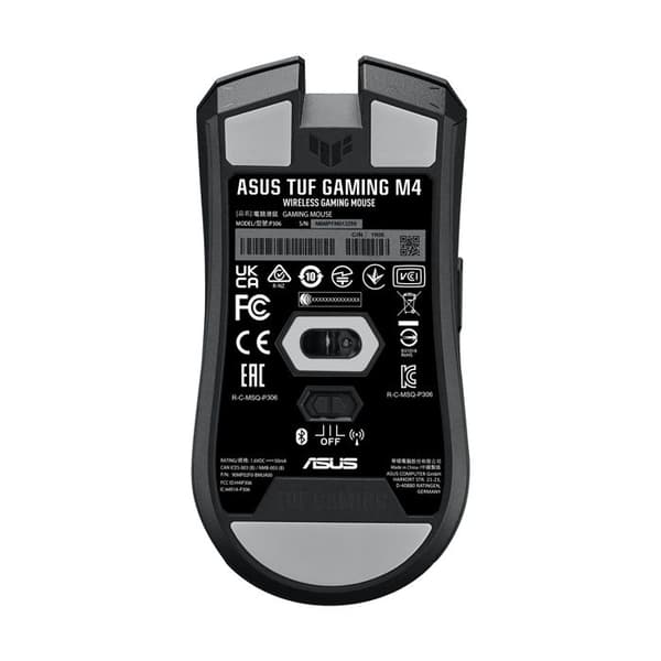 Trådlös mus - ASUS - TUF M4 - 6 programmerbara knappar - RGB LED-bakgrundsbelysning - 12000 dpi