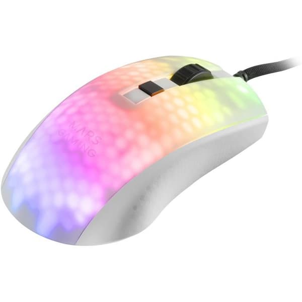 Mars Gaming MMR RGB Wired Gamer-mus (vit) Vit