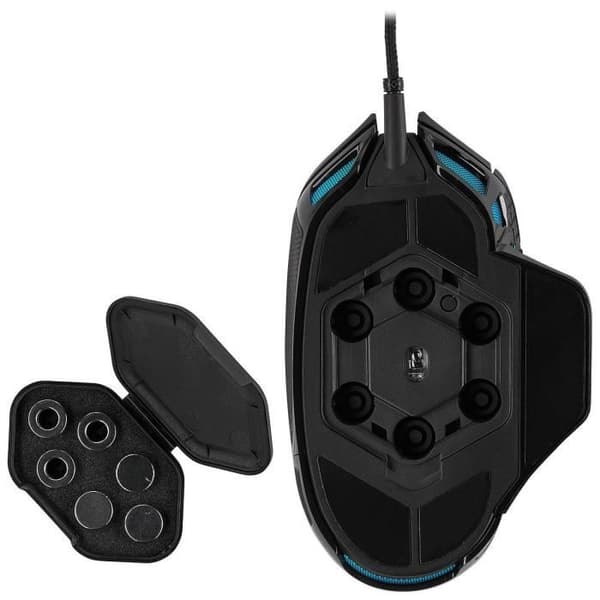 CORSAIR Spelmus Fleraändamål FPS/MOBA NIGHTSWORD RGB Justerbar - RGB LED-bakgrundsbelysning - 18 000 DPI - Svart (CH-9306011-EU)