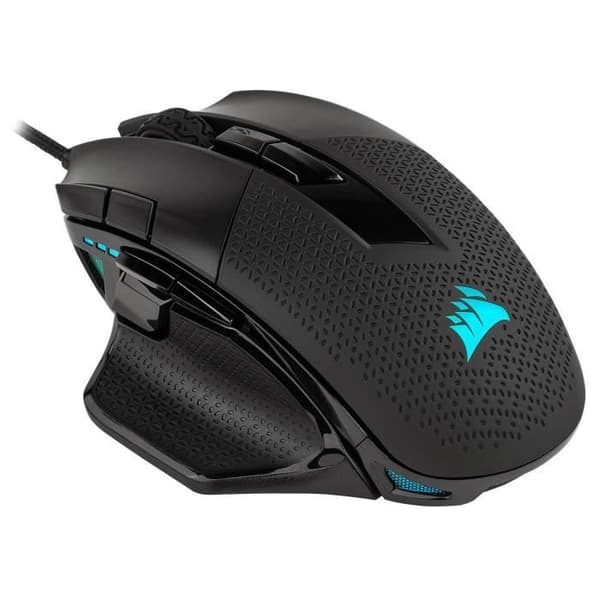 CORSAIR Spelmus Fleraändamål FPS/MOBA NIGHTSWORD RGB Justerbar - RGB LED-bakgrundsbelysning - 18 000 DPI - Svart (CH-9306011-EU) Svart