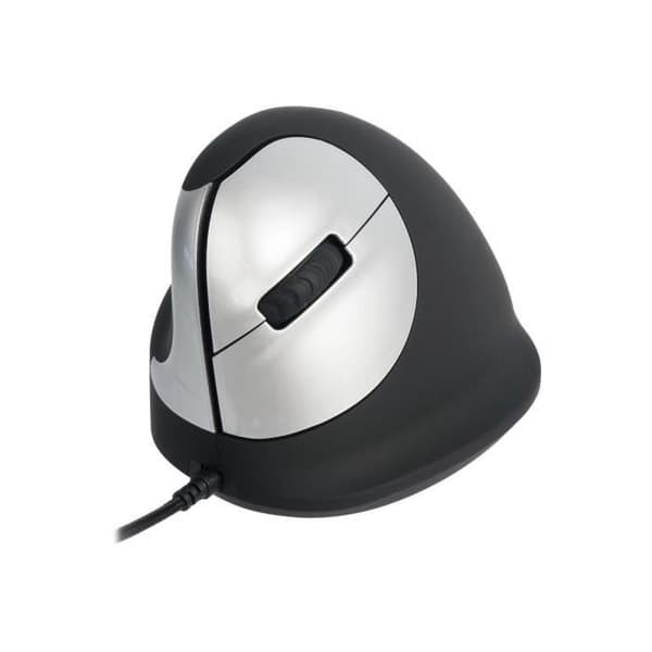 R-GO TOOLS R-Go Tools Lasermus - USB - 4 knapp(ar) - Svart, Silver - 1 Pack - Kabel - 3400 dpi