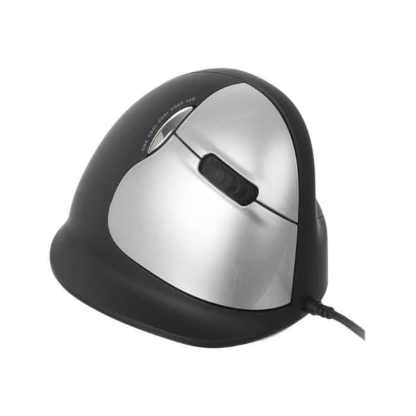R-GO TOOLS R-Go Tools Mus - USB - 4 knapp(ar) - Silver, Svart - Kabel - 2500 dpi - Hjul med broms