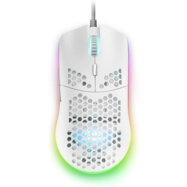 Souris Gaming - Mars Gaming - MMAXW - 12400 dpi - Trådad - LED Vit