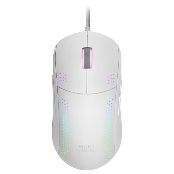 Mars Gaming MMPRO Vit - Ultralätt Ambidextrous Mus - RGB Chroma - 32K DPI Optisk