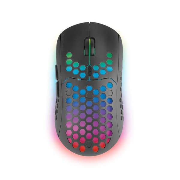 MARSGAMING Mars Gaming, trådlös spelmus, RGB Flow, Ultralätt 79g, 3200DPI, Svart - MMW3