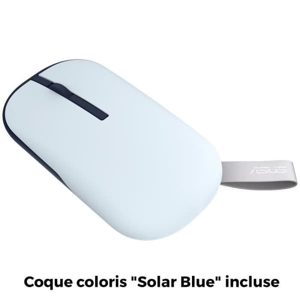 Trådlös mus - ASUS trådlös mus MD100 - Ambidextrous - Färg Quiet Blue + Solar Blue