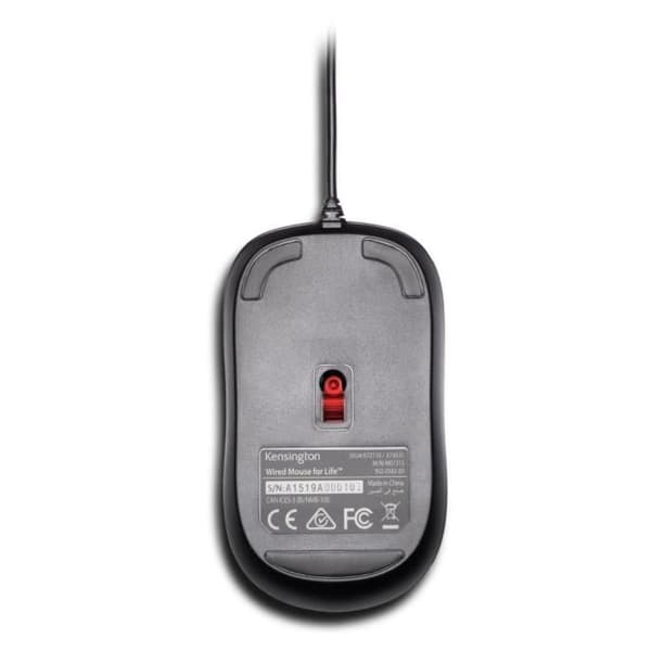 ValuMouse datormus - Kensington - Optisk - 3 knappar - Kabelansluten - Svart