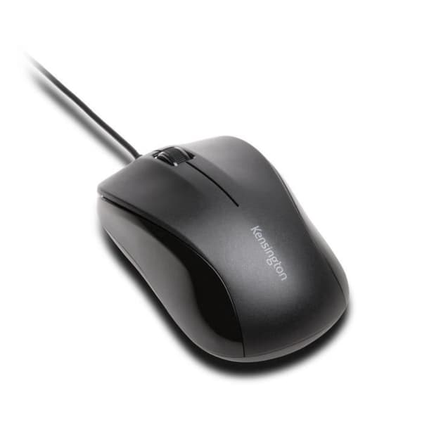 ValuMouse datormus - Kensington - Optisk - 3 knappar - Kabelansluten - Svart