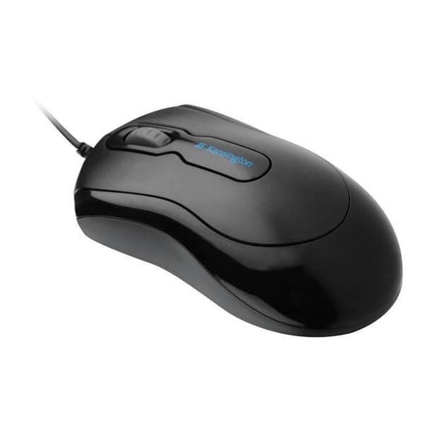 Kensington, Mouse-in-a-Box USB 3.0 optisk trådad mus, Ambidextrous med rullhjul, svart
