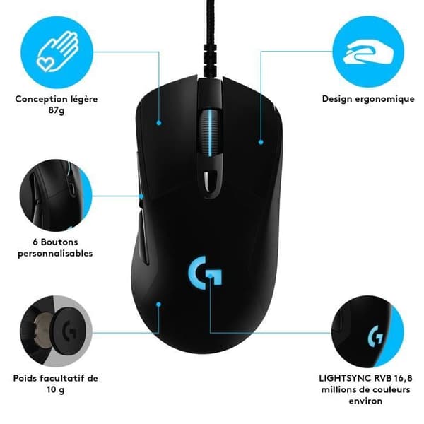 LOGITECH G - G403 HERO spelmus