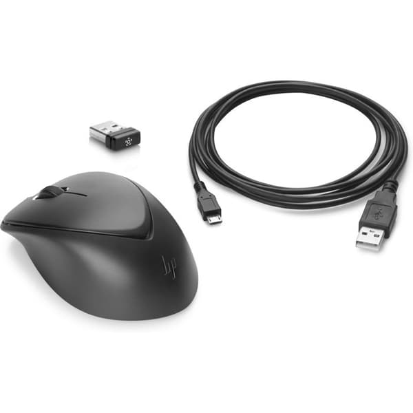 Premium Laser Mouse - HP - Svart - Trådlös - 1600 dpi - Hjul med broms