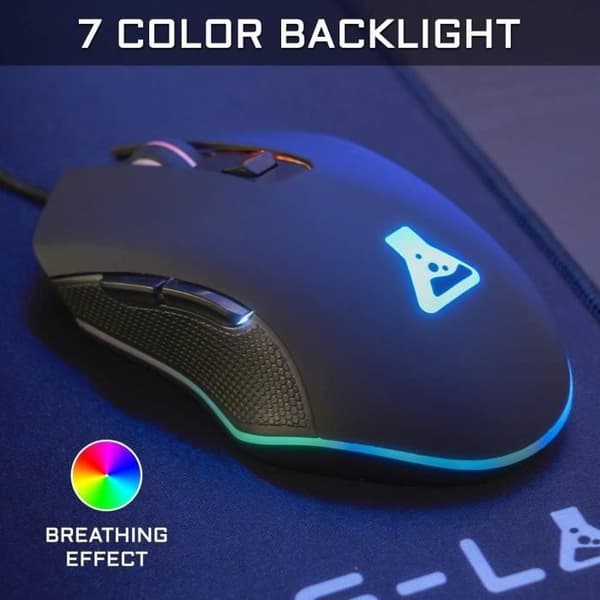Trådlös Spelmus - The G-Lab - KULT HELIUM - RGB - 6400 DPI - 6 Knappar - Svart