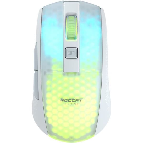 Gamingmus - Trådlös - ROCCAT - Burst Pro Air Vit - Vit