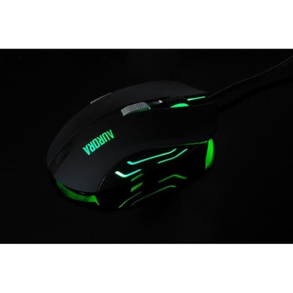 iBox Aurora A-1, Ambidextrous, Optisk, USB, 2400 DPI, Svart