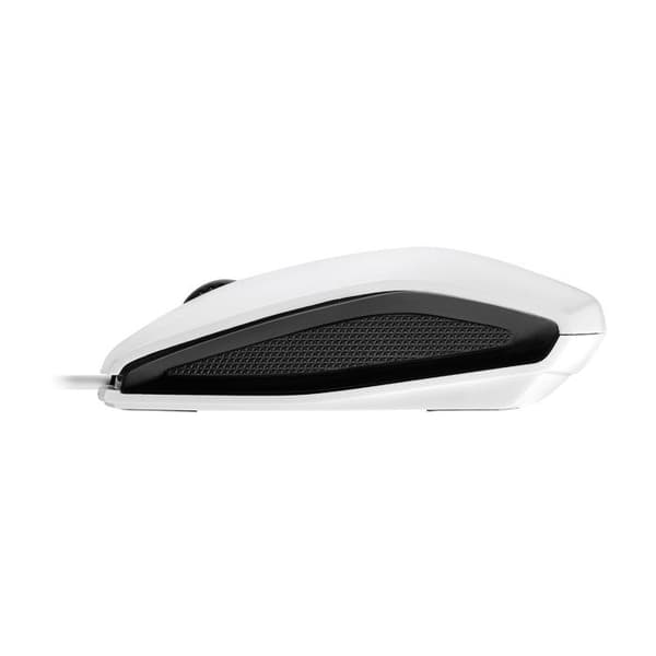 CHERRY Gentix Mouse - Kabelansluten - Optisk - USB - 3 knappar - 1000 dpi - Vit Svart, Grå