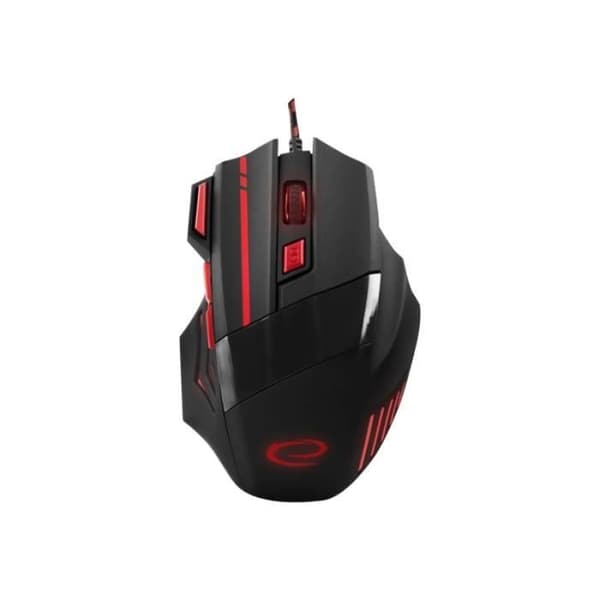 ESPERANZA MX201 WOLF Mouse - Optisk 2400 dpi - 7 knappar - USB-kabel - Röd Svart, Röd