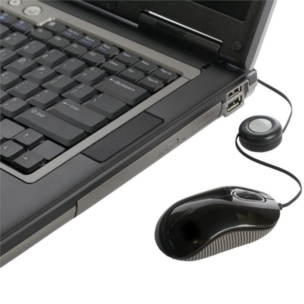 TARGUS Wired Mouse - Optisk - USB - Compact Blue Trace - Svart