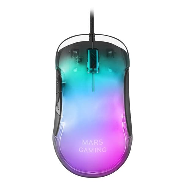 Souris Gaming - Mars Gaming - MMGLOW Noir - RGB Chroma-Glow - Ultra-Lätt - 12800 DPI