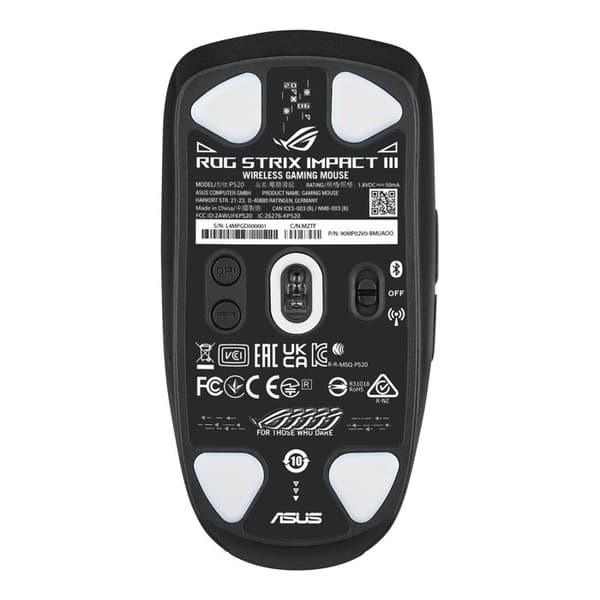 Gamingmus - Asus - ROG Strix Impact III Wireless - Ambidextrous - Bluetooth 5.1 - 36000 DPI