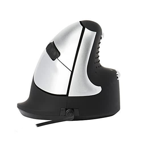 R-GO HE MOUSE ergonomisk mus - Vertikal modell - USB-kabel - 4 knappar - Upplösning 500-1500-2000-3500