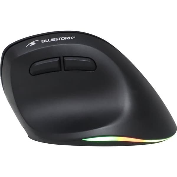 Trådlös Ergonomisk Mus - BLUESTORK - ERGO LUMI - PC/MAC - Svart