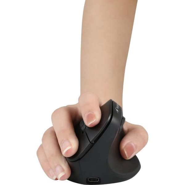 Trådlös Ergonomisk Mus - BLUESTORK - ERGO LUMI - PC/MAC - Svart