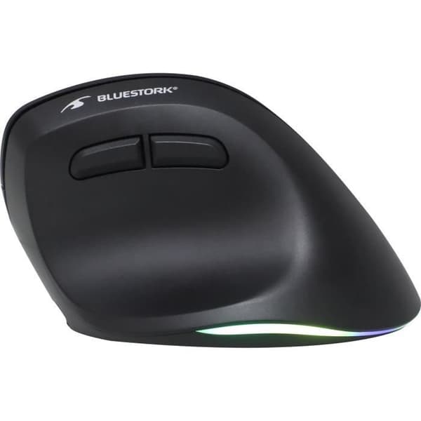 Trådlös Ergonomisk Mus - BLUESTORK - ERGO LUMI - PC/MAC - Svart