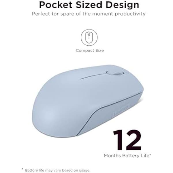 Lenovo 300 Compact Wireless Mouse Frost Blue