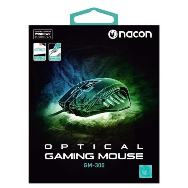 Spelmus - NACON - GM-300 - 8 knappar - Optisk sensor - 2500 DPI Svart