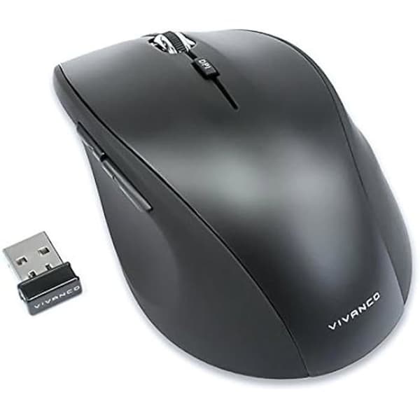 Trådlös mus - Vivanco - IT-USB MS - 1600 dpi - Ergonomisk - Tyst
