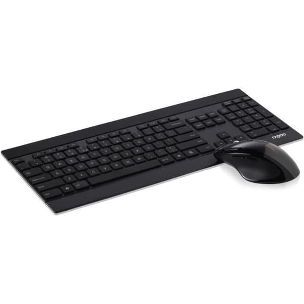 Trådlöst tangentbord- och musset - RAPOO - 8900P - Ergonomisk - 1600 DPI - Batteritid 12 månader