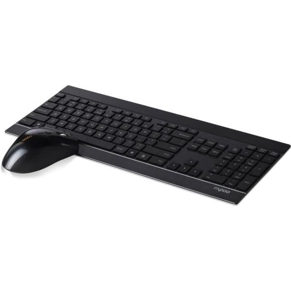 Trådlöst tangentbord- och musset - RAPOO - 8900P - Ergonomisk - 1600 DPI - Batteritid 12 månader