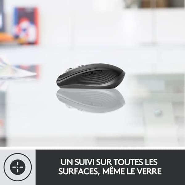 Trådlös mus - Logitech - MX Anywhere 3 - Ergonomisk - Bluetooth - USB - Grafit