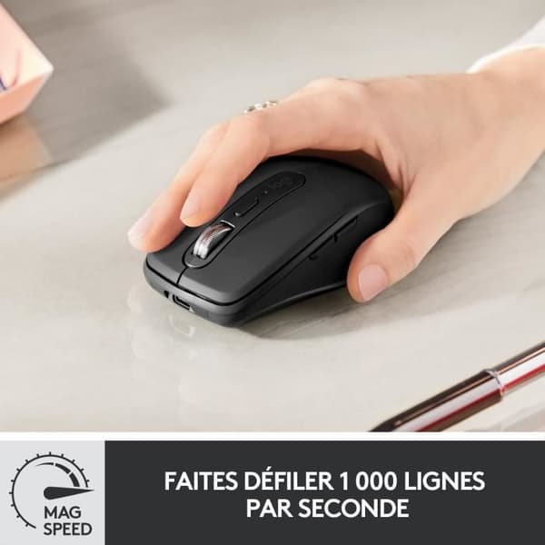 Trådlös mus - Logitech - MX Anywhere 3 - Ergonomisk - Bluetooth - USB - Grafit