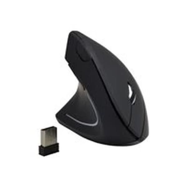 MCL Ergonomisk vänsterhänt mus Samar - 6 knappar - Trådlös - 2,4 GHz - Svart