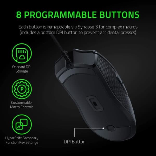 Razer Viper Ultralight Ambidextrous Wired Gaming Mouse 16000 DPI Mercury