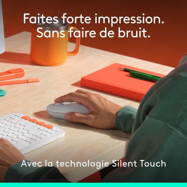 Mus - Trådlös - Logitech - Pop Mouse - Off-white