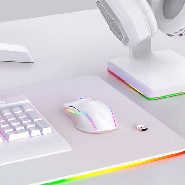 ONIKUMA - CW905 Vit 2.4 Ghz - Trådlös Gamingmus LED RGB 3600 DPI