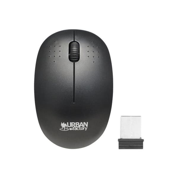 Trådlös mus - URBAN FACTORY - WMB01UF - Ambidextrous - 1000 DPI - Svart