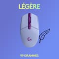 Miniatyrbild 5 av 6: Gamingmus - Trådlös - Logitech G - G305 Lightspeed - 250h batteritid - Lila
