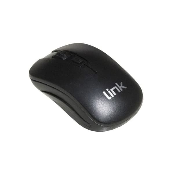 Link Mouse - LKMOS02 -, trådlös mus 3 svarta knappar USB-mottagare 1000 DPI