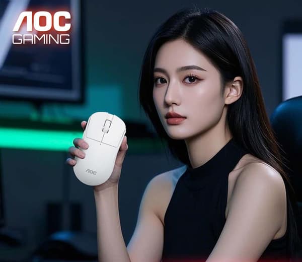 AOC trådløs Tri-Mode Gaming Mus GM220 Tri-Mode Tilslutning Letvægts USB-belyst Gaming Mus