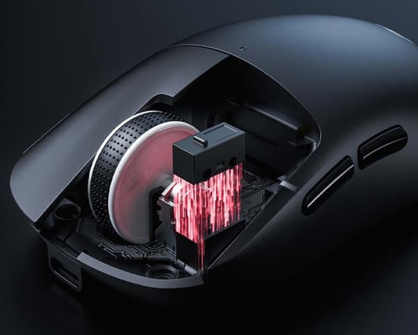 AOC trådløs Tri-Mode Gaming Mus GM220 Tri-Mode Tilslutning Letvægts USB-belyst Gaming Mus