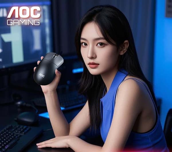 AOC trådløs Tri-Mode Gaming Mus GM220 Tri-Mode Tilslutning Letvægts USB-belyst Gaming Mus
