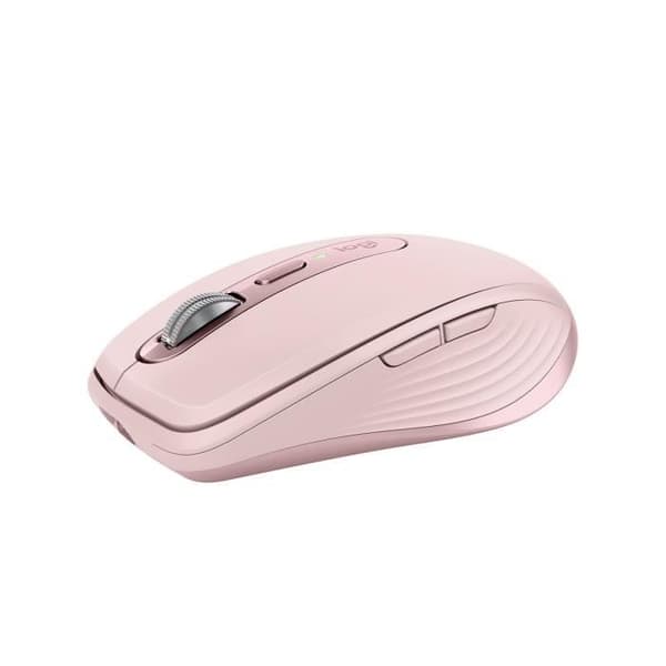 Logitech MX Anywhere 3S trådløs mus - lydløs, kompakt, hurtig scrolling, 8K DPI-sporing på enhver overflade - lyserød